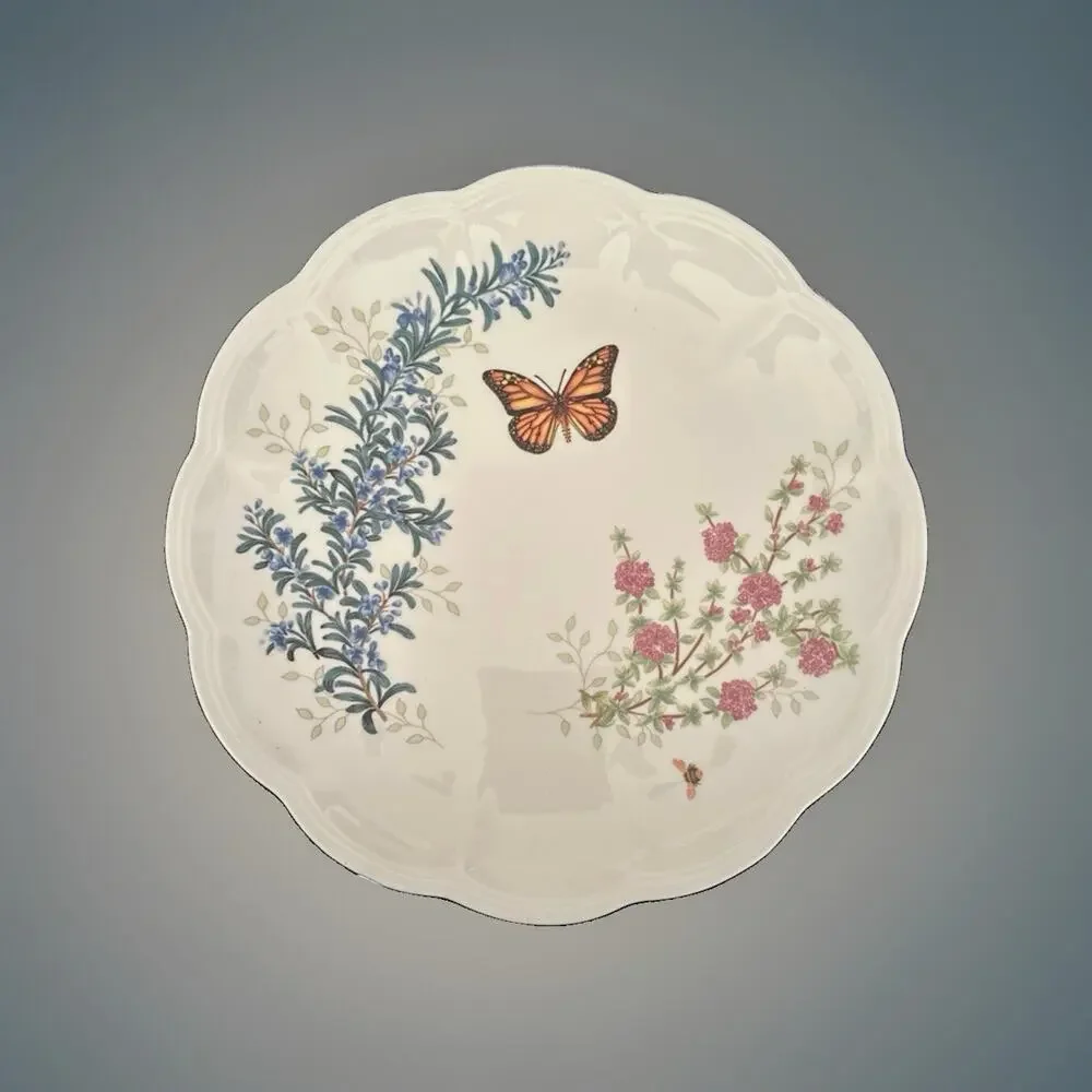 Lenox Butterfly Meadow Herbs Collection Monarch 10.75” Dinner Plate NEW with Tag